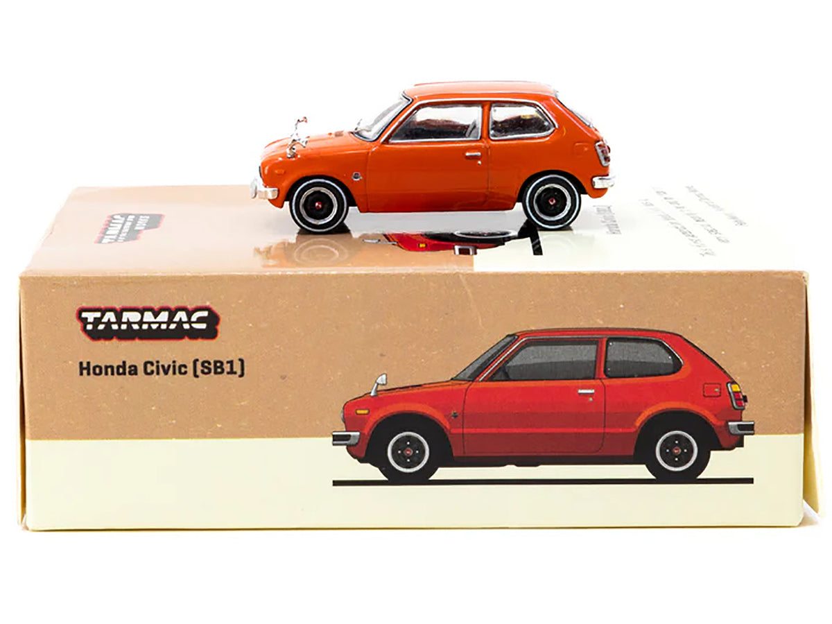 Honda Civic (SB1) RHD (Right Hand Drive) Orange "J Collection" Series 1/64 Diecast Model by Tarmac Works