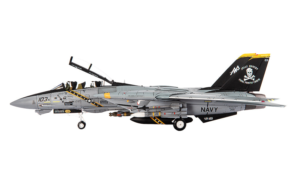 Grumman F-14B Tomcat Fighter Aircraft "VF-103 Jolly Rogers USS John F. Kennedy Final Tomcat Cruise" (2004) United States Navy 1/72 Die Cast Model by JC Wings