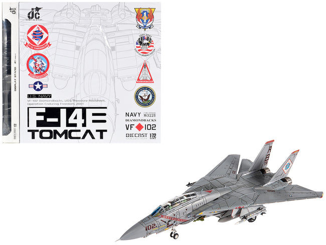 Grumman F-14B Tomcat Fighter Aircraft "VF-102 Diamondbacks Operation Enduring Freedom" (2001) United States Navy 1/72 Diecast Model by JC Wings