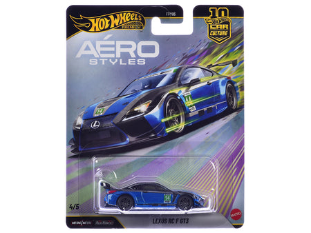 Lexus RC F GT3 #14 Blue Metallic "Aero Styles" Series Diecast Model Car by Hot Wheels