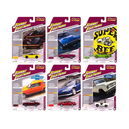 "Classic Gold Collection" 2025 Release 1 Set A of 6 Cars 1/64 Diecast Model Cars by Johnny Lightning