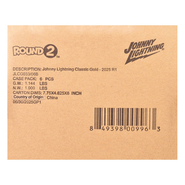 "Classic Gold Collection" 2025 Release 1 Set B of 6 Cars 1/64 Diecast Model Cars by Johnny Lightning