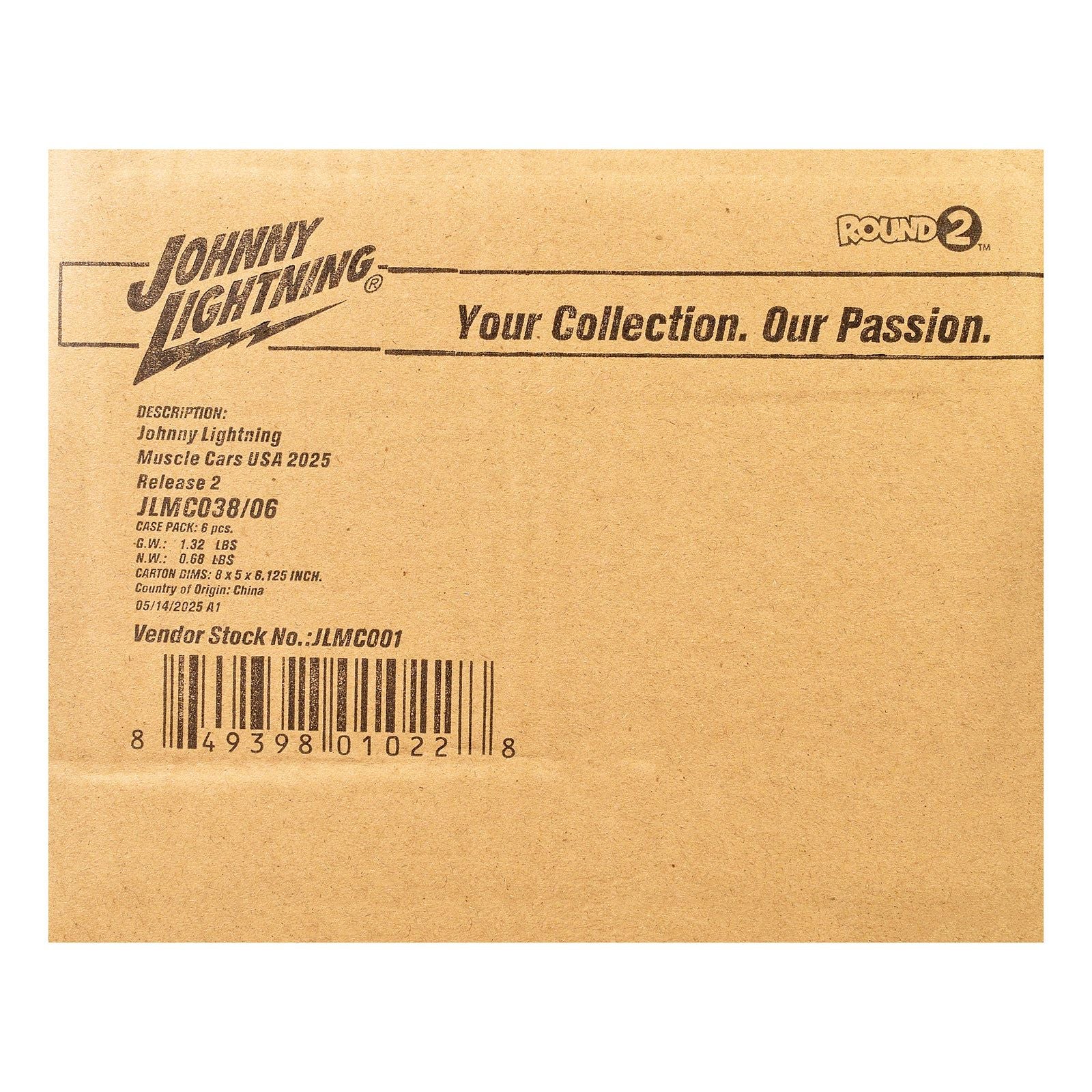 Johnny Lightning JLMC038-BOX Muscle Cars USA 2025 Release 2 Box