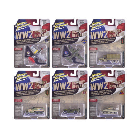 "Military" Set B of 6 pieces 2024 Release 1 Limited Edition Diecast Models by Johnny Lightning