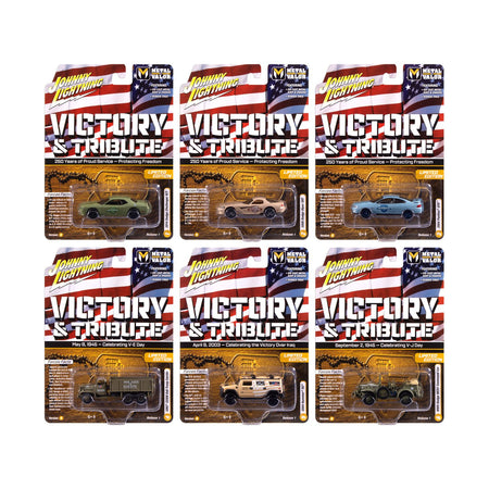 "Military" Set B of 6 pieces 2025 Release 1 Limited Edition Diecast Models by Johnny Lightning