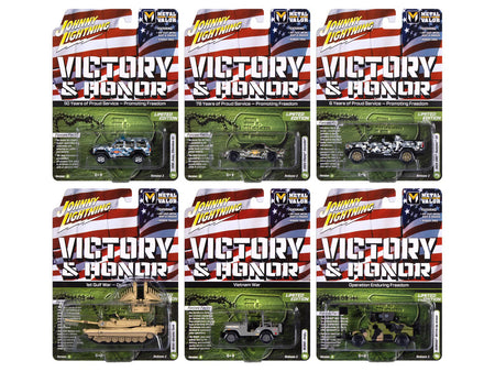 "Military" Set A of 6 pieces 2025 Release 2 Limited Edition 1/64 Diecast Model Cars by Johnny Lightning