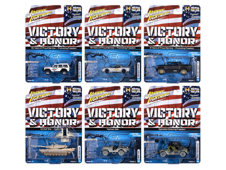 "Military" Set B of 6 pieces 2025 Release 2 Limited Edition 1/64 Diecast Model Cars by Johnny Lightning