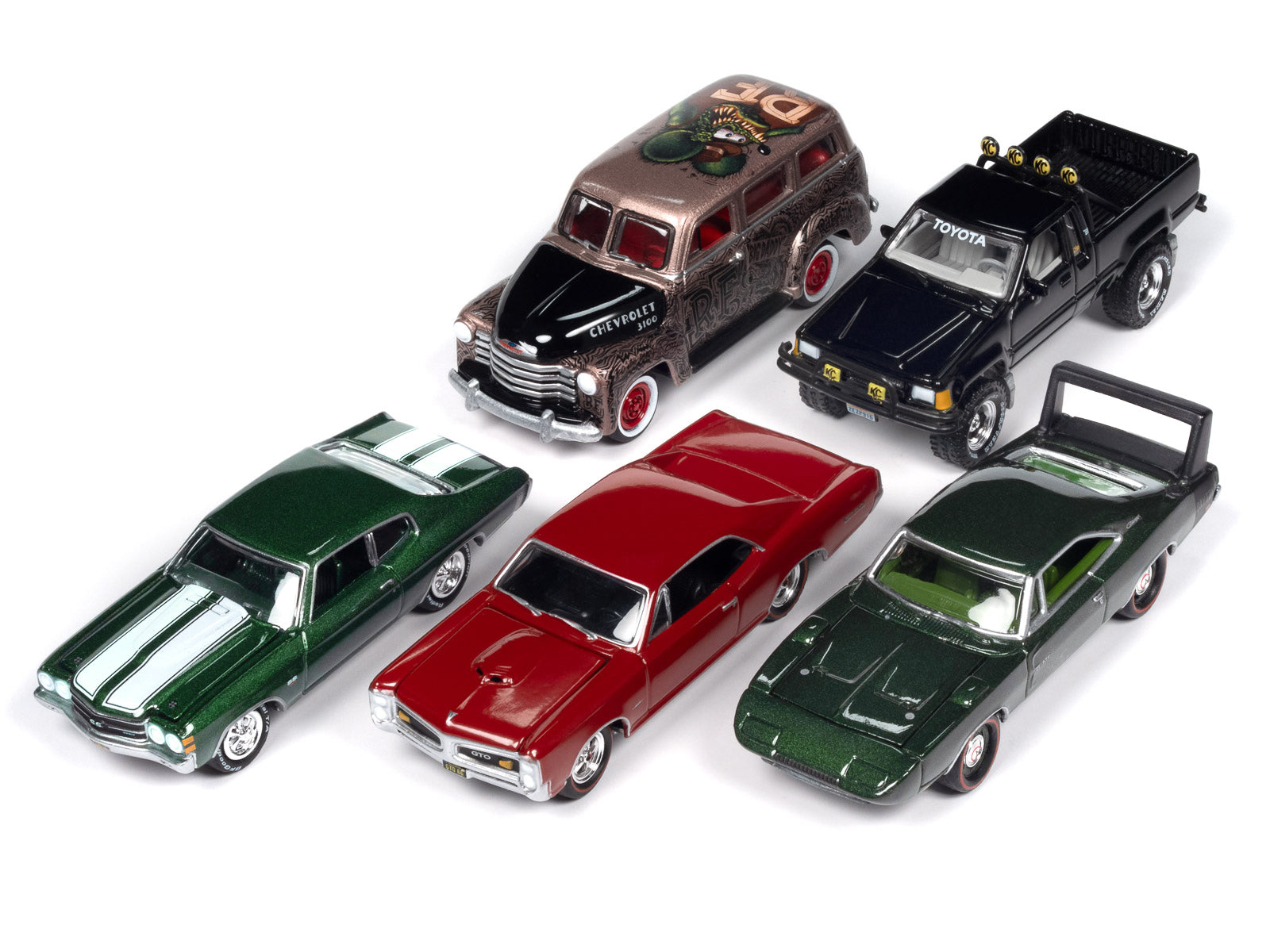 Pop Culture 2024 Set of 6 Cars Release 1 1/64 Diecast Model Cars by Johnny Lightning