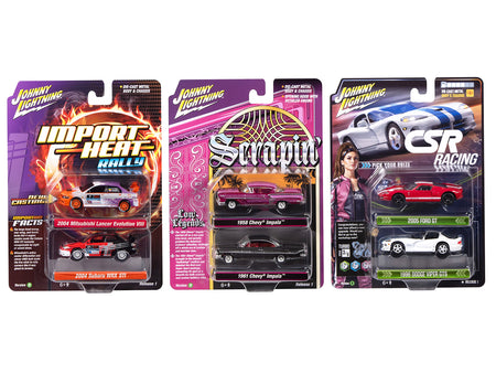 Johnny Lightning "2-Packs" 2026 Release 1 Set B of 6 pieces 1/64 Diecast Model Cars by Johnny Lightning