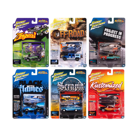 "Street Freaks" 2025 Release 1 Set B of 6 Cars 1/64 Diecast Model Cars by Johnny Lightning