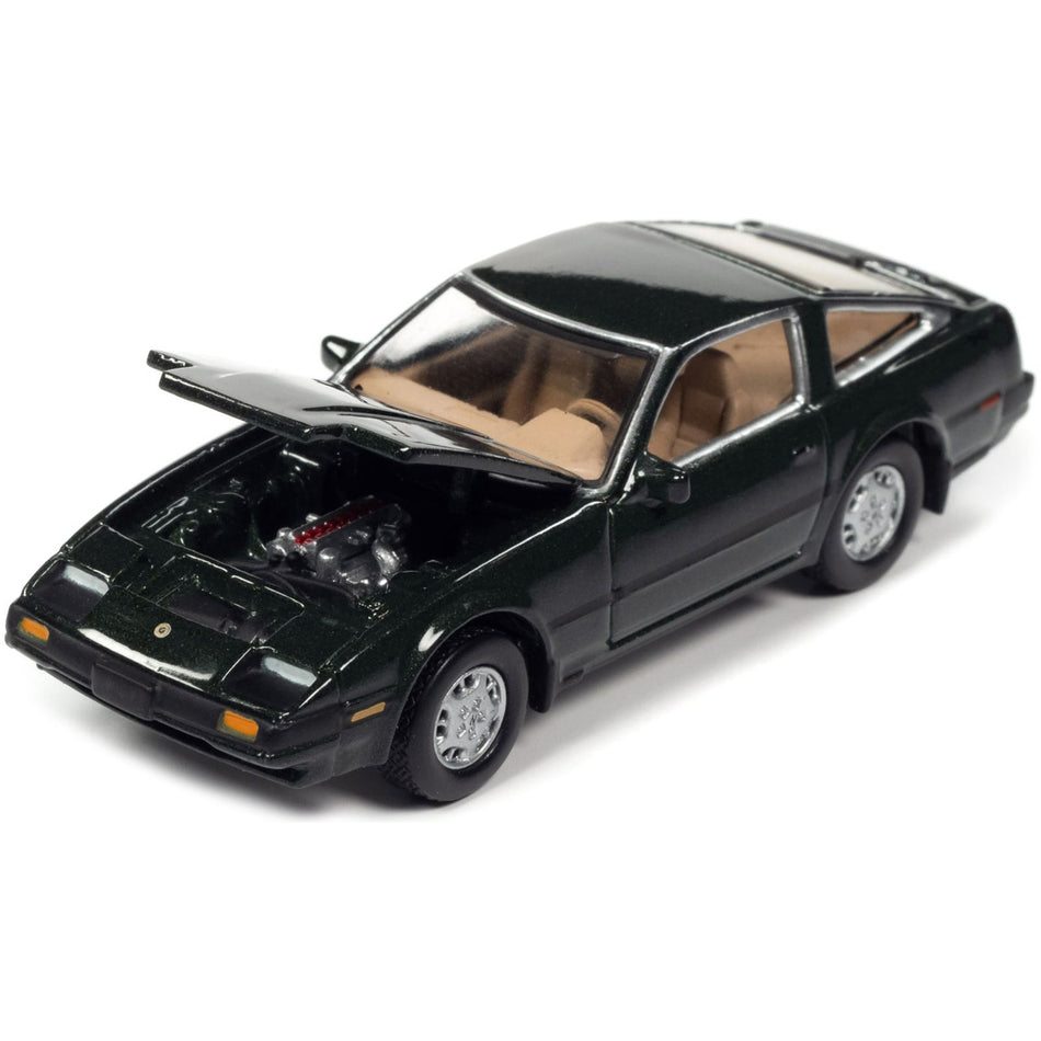 1984 Nissan 300ZX Dark Green with Black Stripes "Classic Gold Collection" Series Limited Edition to 12480 pieces Worldwide 1/64 Diecast Model Car by Johnny Lightning