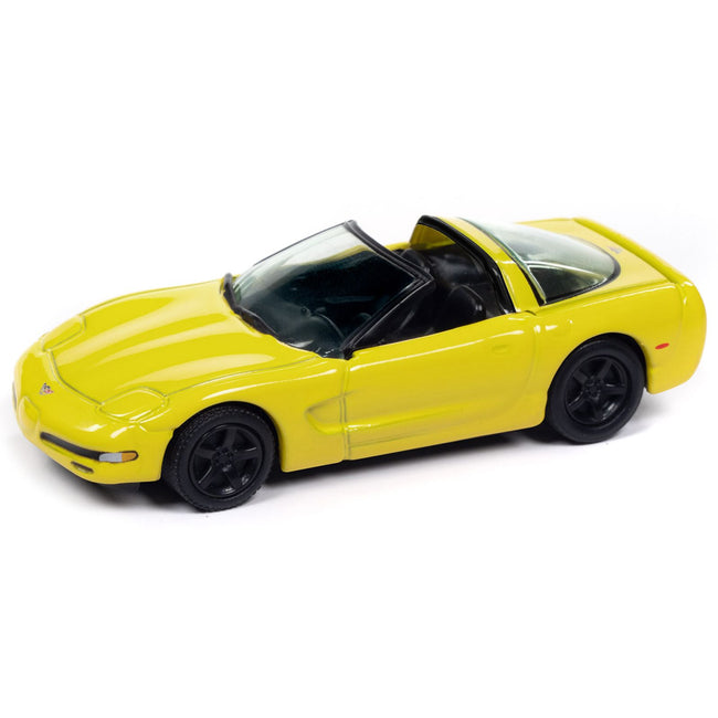 2003 Chevrolet Corvette Convertible "50th Anniversary" Millennium Yellow "Classic Gold Collection" 1/64 Diecast Model Car by Johnny Lightning