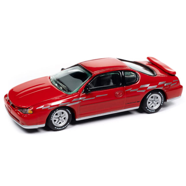 2000 Chevrolet Monte Carlo SS Torch Red with Silver Graphics "Classic Gold Collection" 1/64 Diecast Model Car by Johnny Lightning
