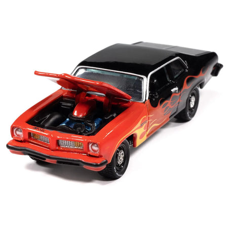 JLSP405A-2 diecast car with flames, hood open