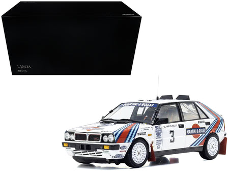 Lancia Delta HF 4WD #3 Juha Kankkunen - Juha Piironen "Martini Racing" Winner "Olympus Rally" (1987) 1/18 Diecast Model Car by Kyosho