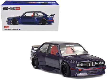 BMW M3 "Kaido GT V2" Purple Metallic (Designed by Jun Imai) "Kaido House" Special 1/64 Diecast Model Car by Mini GT