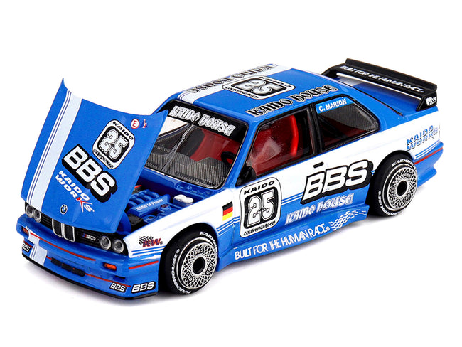 BMW M3 "Kaido Touring Champ V1" #25 Blue with White Stripes (Designed by Jun Imai) "Kaido House" Special 1/64 Diecast Model Car by Mini GT