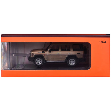 Toyota Land Cruiser (J76) Gold Metallic 1/64 Diecast Model Car by GCD