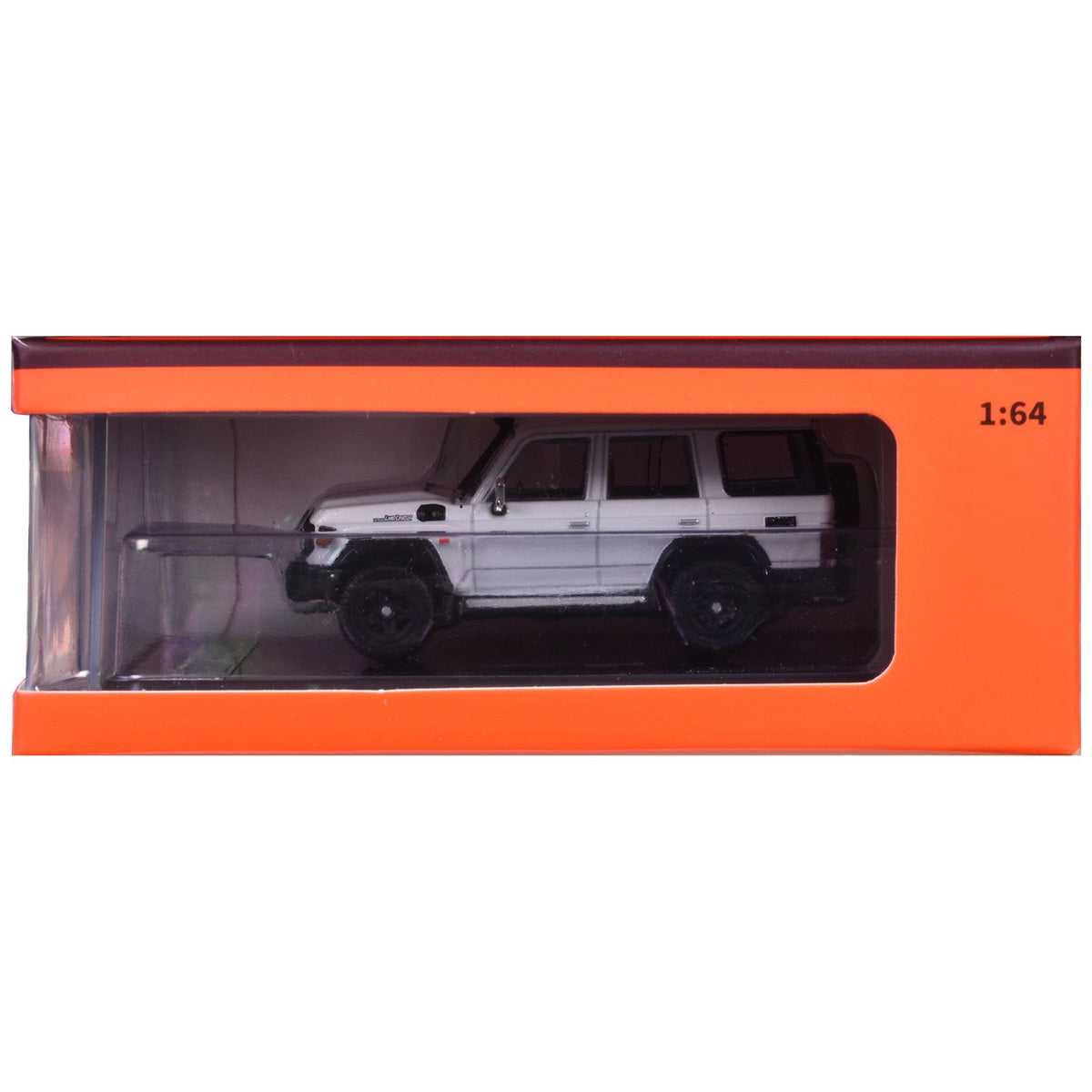 Toyota Land Cruiser (J76) White Metallic 1/64 Diecast Model Car by GCD