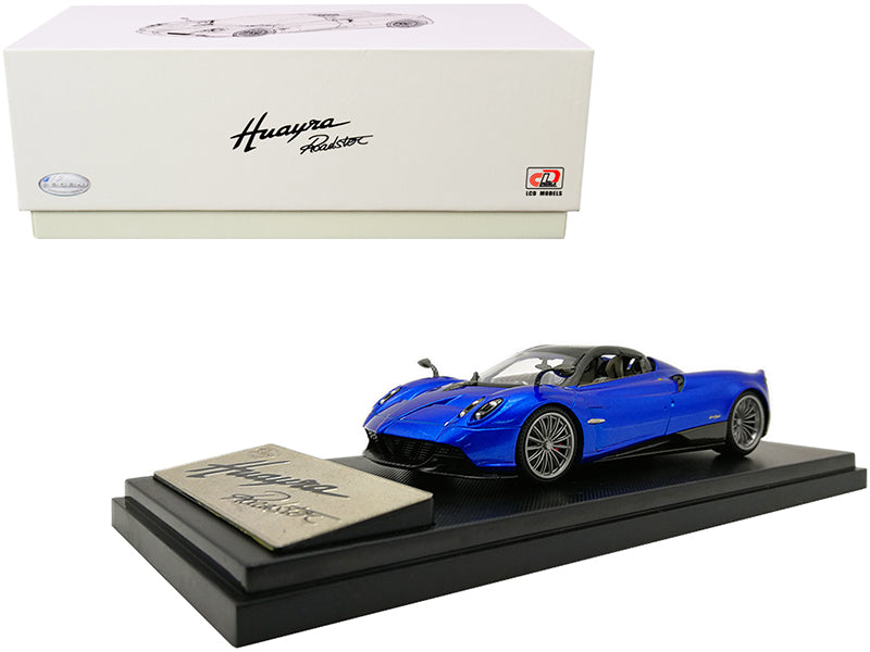 Pagani Huayra Roadster Blue Metallic with Carbon Accents 1/43 Diecast Model Car by LCD Models