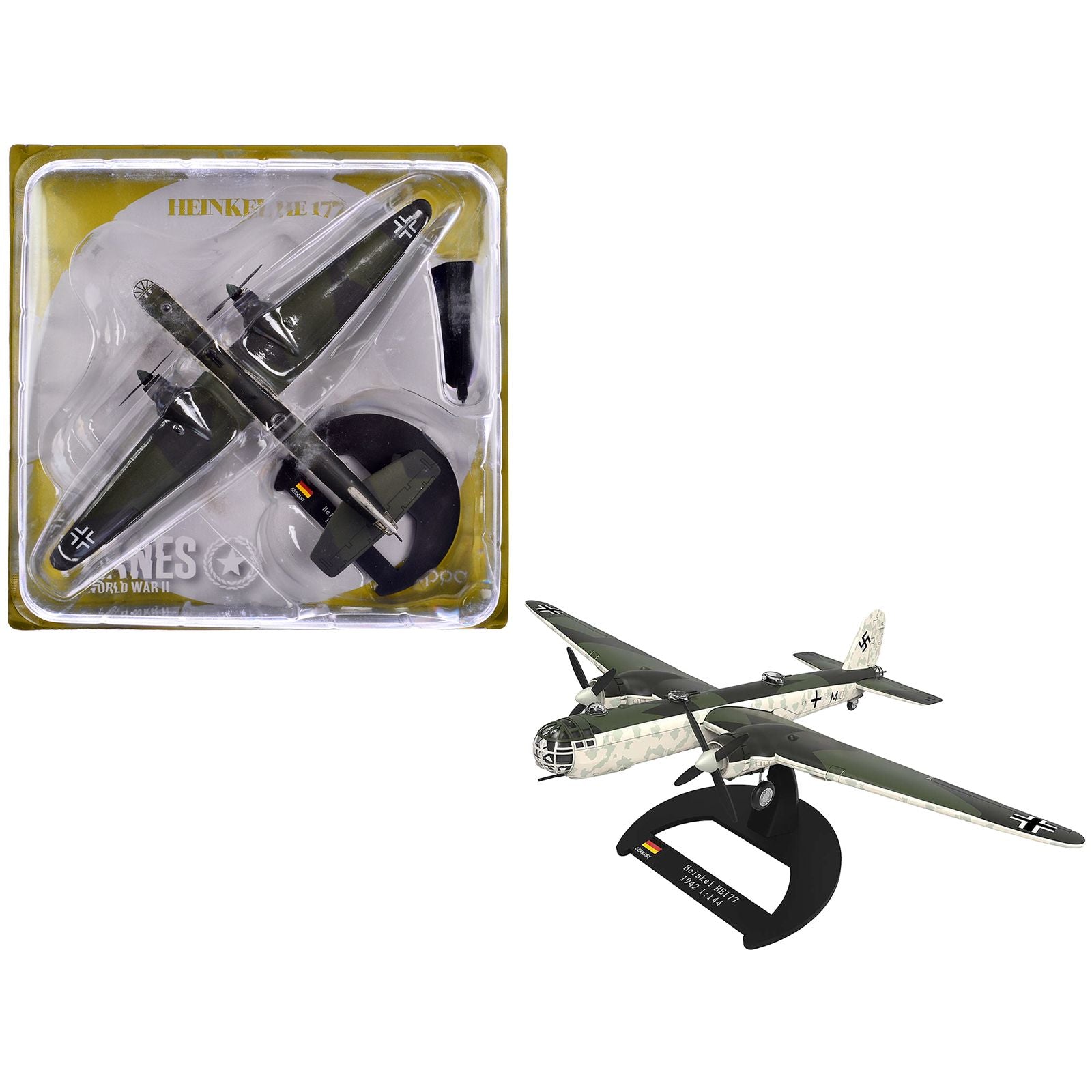 Heinkel He 177 Bomber Aircraft "II./KG 40 Bordeaux France" (1942) German Luftwaffe 1/144 Diecast Model Airplane by Luppa