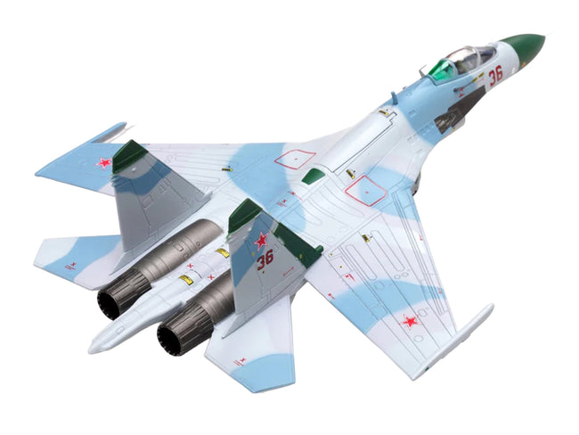 Sukhoi Su-27 Flanker-B Aircraft "Red 36 941st Fighter Aviation Regiment" (1987) Soviet Air Force 1/100 Diecast Model Airplane by Legion