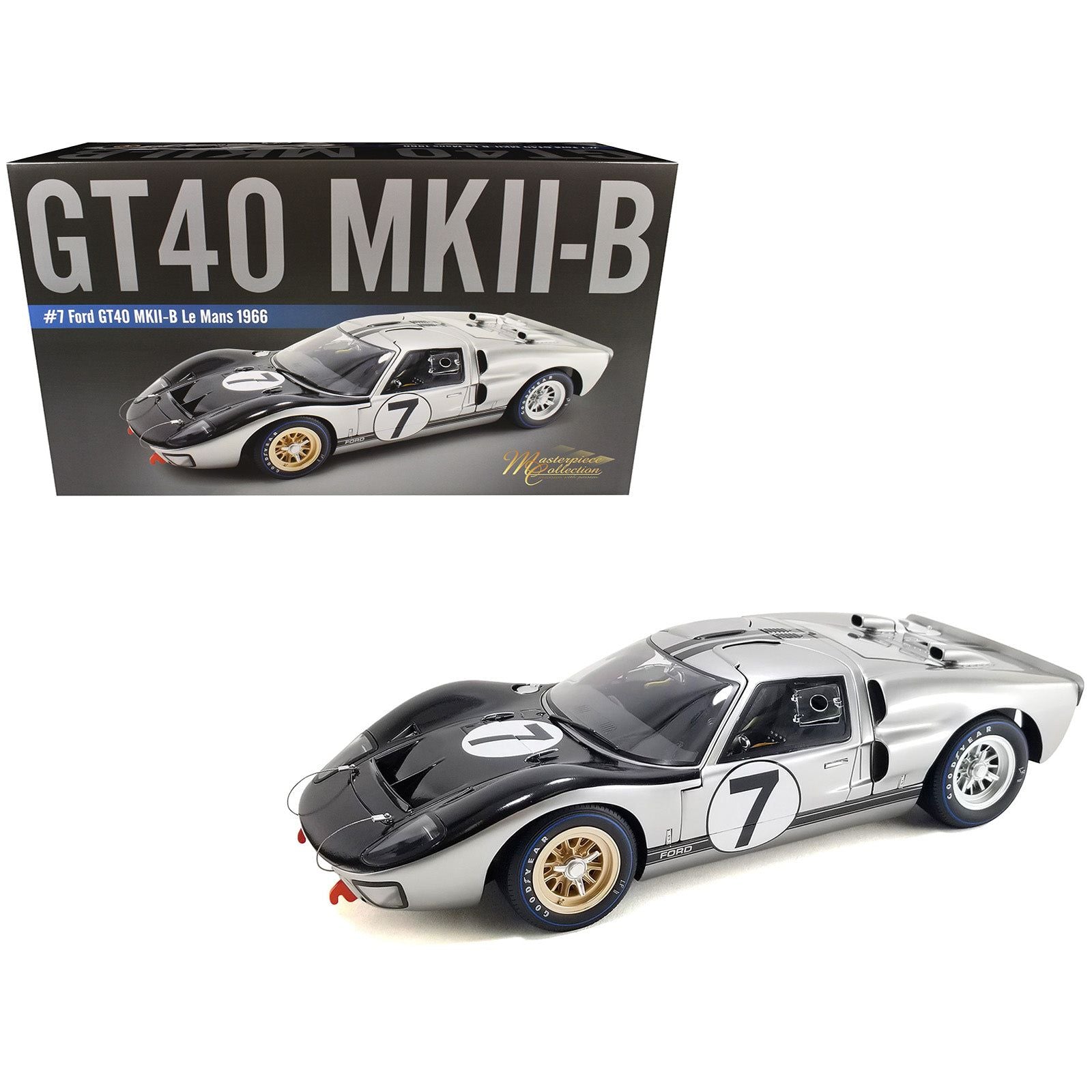 Ford GT40 MKII-B #7 Graham Hill - Brian Muir "Alan Mann Racing" "24 Hours of Le Mans" (1966) "Masterpiece Collection" 1/12 Diecast Model Car by ACME