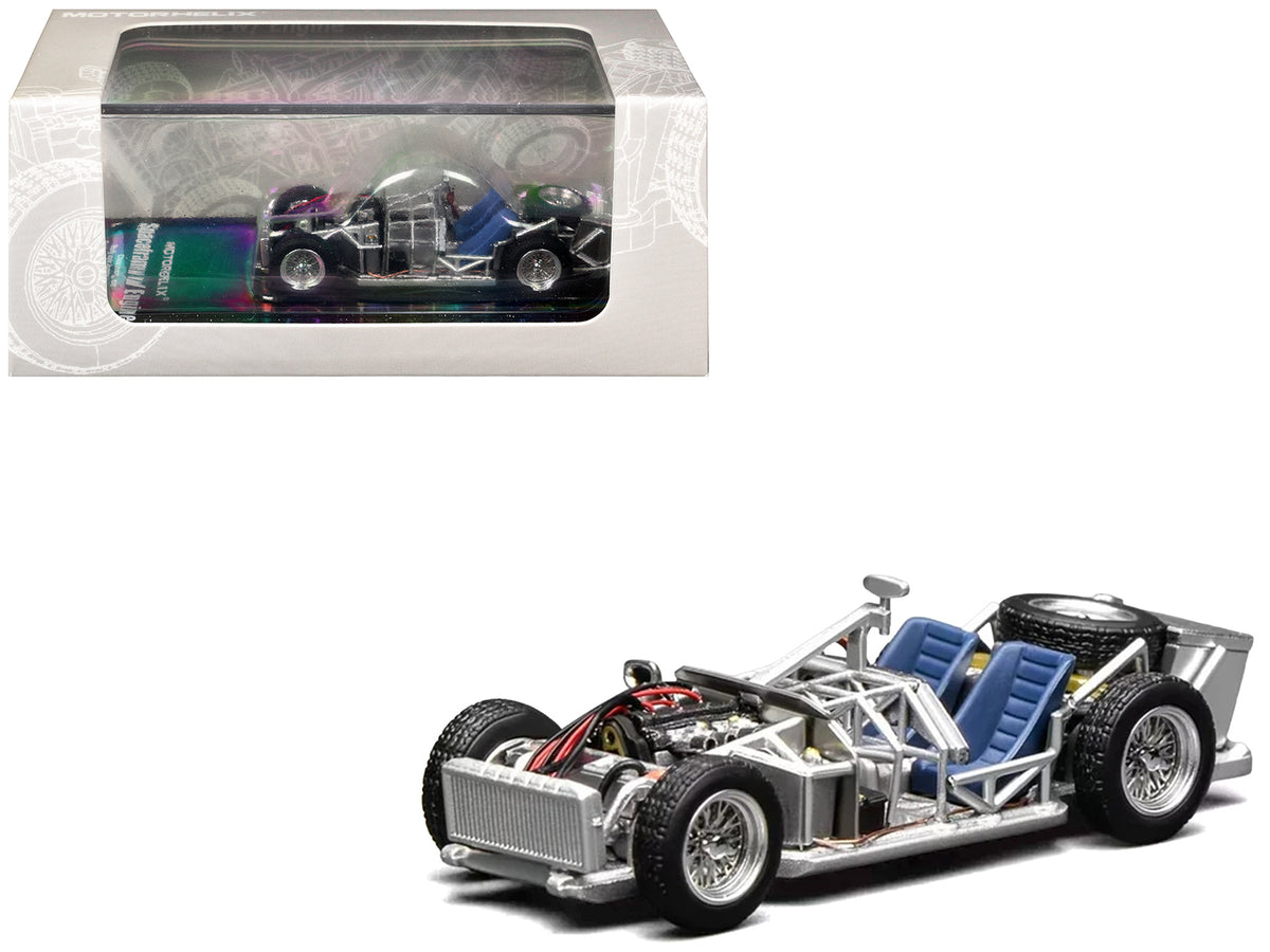 Spaceframe with Engine Raw Metal 1/64 Diecast Model Car by MotorHelix