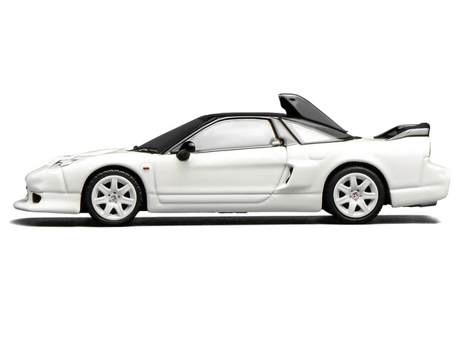 Honda NSX-R GT RHD (Right Hand Drive) Championship White with Black Top "Intern 64" Series 1/64 Diecast Model Car by MotorHelix