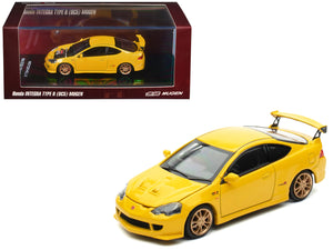 Honda Integra Type R (DC5) MUGEN RHD (Right Hand Drive) Phoenix Yellow 1/64 Diecast Model Car by MotorHelix