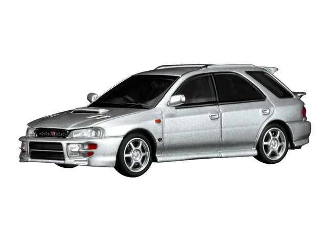 Subaru Impreza WRX STi Wagon Version VI RHD (Right Hand Drive) Arctic Silver Metallic 1/64 Diecast Model Car by MotorHelix