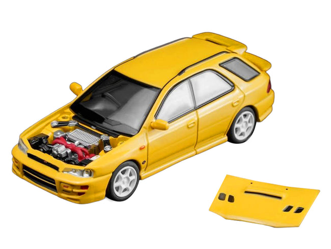 Subaru Impreza WRX STi Wagon Version VI RHD (Right Hand Drive) Cashmere Yellow 1/64 Diecast Model Car by MotorHelix