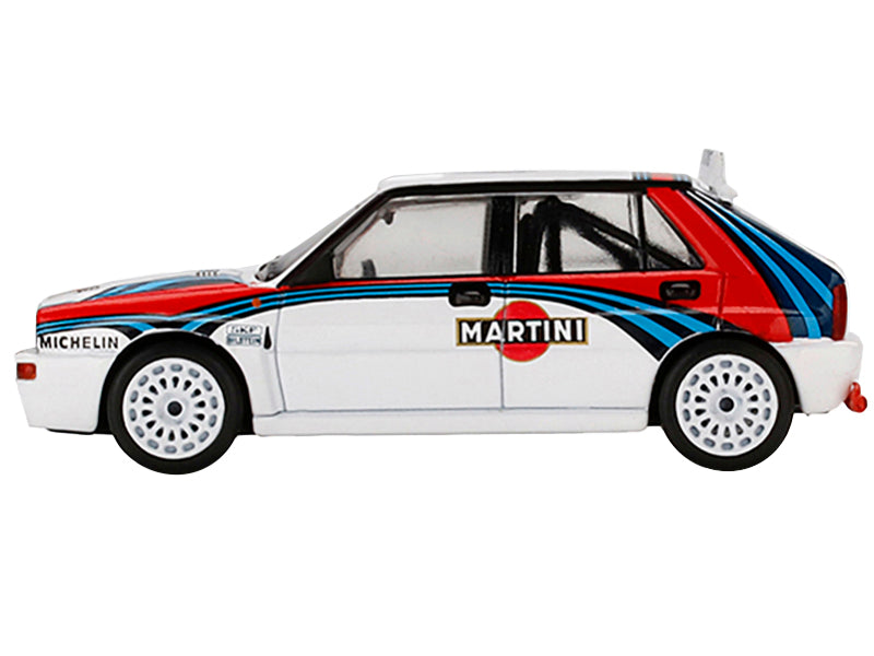 Lancia Delta HF Integrale Evoluzione White with Graphics "Martini Racing" 1/64 Diecast Model Car by Mini GT