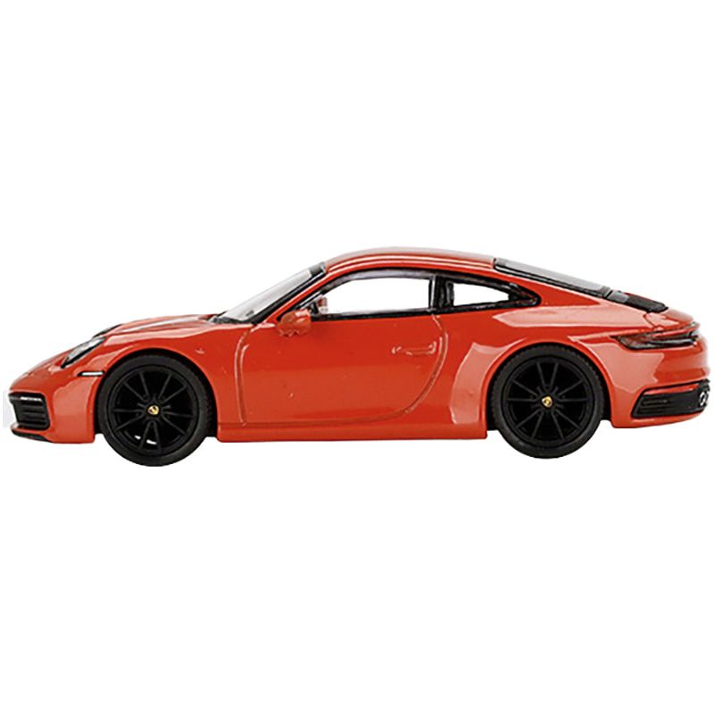 Porsche 911 (992) Carrera 4S Lava Orange Limited Edition to 3000 pieces Worldwide 1/64 Diecast Model Car by True Scale Miniatures