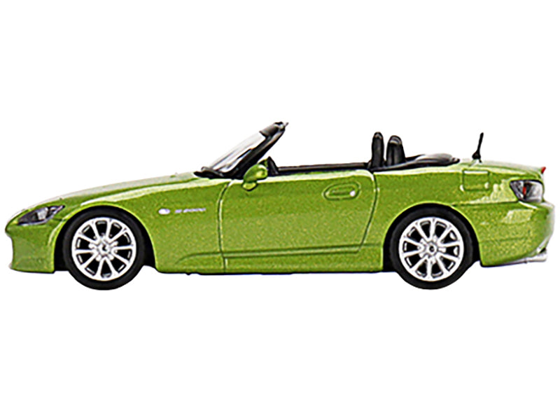 Honda S2000 (AP2) Convertible Lime Green Metallic Limited Edition to 1800 pieces Worldwide 1/64 Diecast Model Car by Mini GT