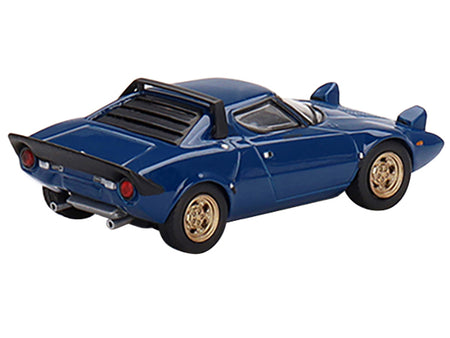 Lancia Stratos HF Stradale Bleu Vincennes Blue Limited Edition to 1800 pieces Worldwide 1/64 Diecast Model Car by Mini GT