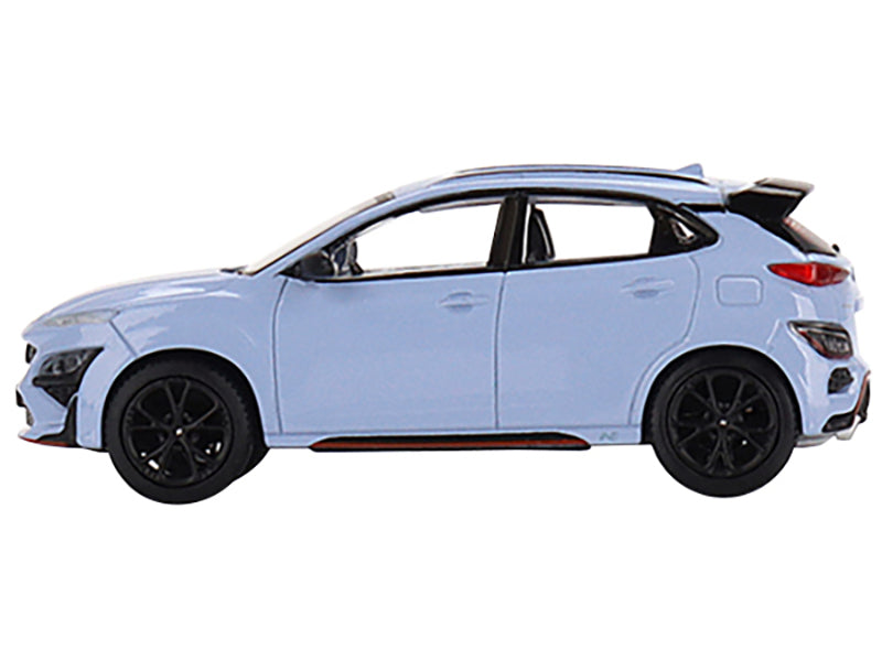 Hyundai Kona N Performance Light Blue Limited Edition to 1800 pieces Worldwide 1/64 Diecast Model Car by Mini GT