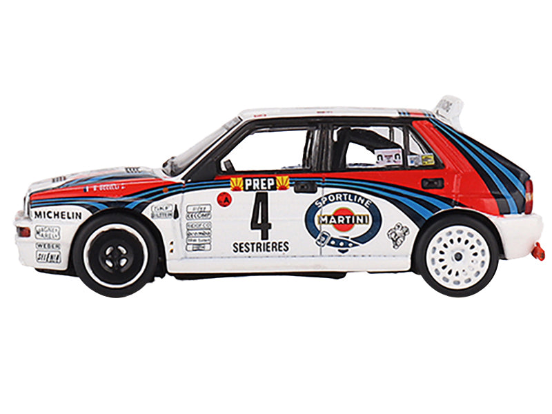 Lancia Delta HF Integrale Evoluzione #4 Didier Auriol - Bernard Occelli "Martini Racing" Winner "Rally MonteCarlo" (1992) Limited Edition to 1440 pieces Worldwide 1/64 Diecast Model Car by Mini GT