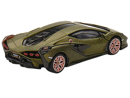 Lamborghini Sian FKP 37 "Presentation Edition" Matt Green Metallic Limited Edition to 4800 pieces Worldwide 1/64 Diecast Model Car by Mini GT