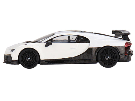 Bugatti Chiron Pur Sport White and Carbon Limited Edition to 3000 pieces Worldwide 1/64 Diecast Model Car by Mini GT