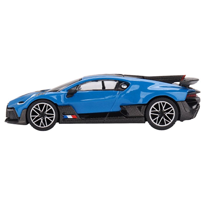 Bugatti Divo Blu Bugatti Blue with Carbon Top Limited Edition to 3600 pieces Worldwide 1/64 Diecast Model Car by True Scale Miniatures