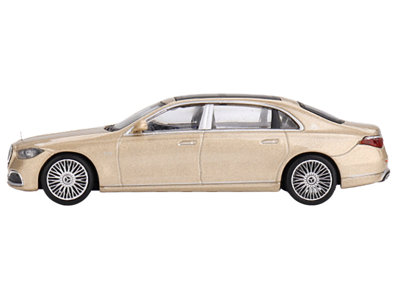 Mercedes-Maybach S680 Champagne Gold Metallic with Sunroof Limited Edition to 2760 pieces Worldwide 1/64 Diecast Model Car by Mini GT