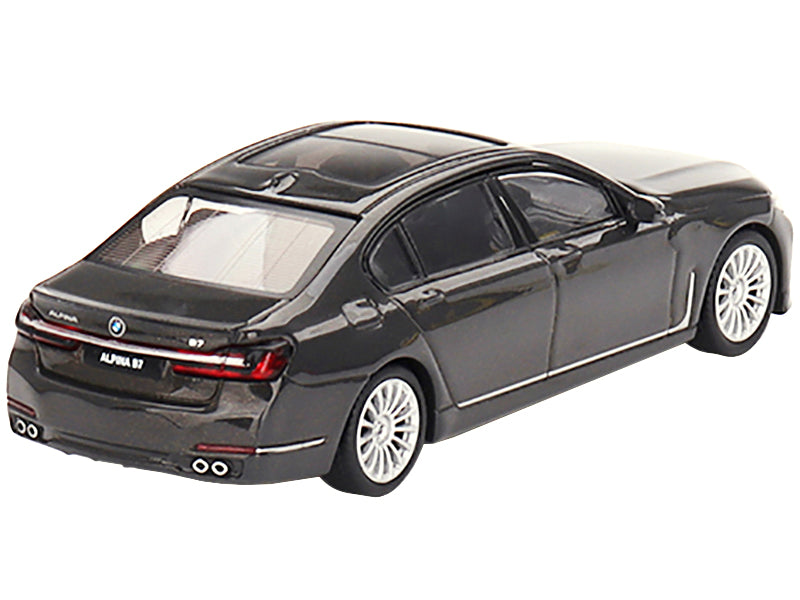 BMW Alpina B7 xDrive Dravit Gray Metallic with Sunroof Limited Edition to 1800 pieces Worldwide 1/64 Diecast Model Car by Mini GT