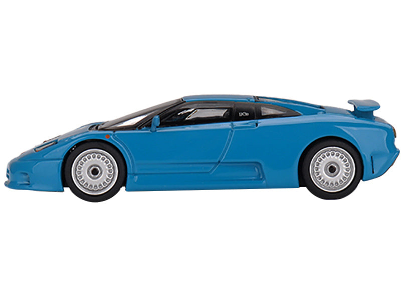 Bugatti EB110 GT Blu Bugatti Blue Limited Edition to 4200 pieces Worldwide 1/64 Diecast Model Car by Mini GT