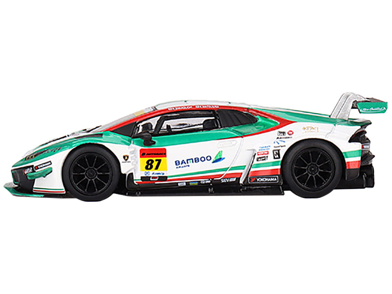 Lamborghini Huracan GT3 EVO #87 Kosuke Matsuura - Natsu Sakaguchi "Bamboo Airways - JLOC" "Super GT Series" (2023) Limited Edition 1/64 Diecast Model Car by Mini GT