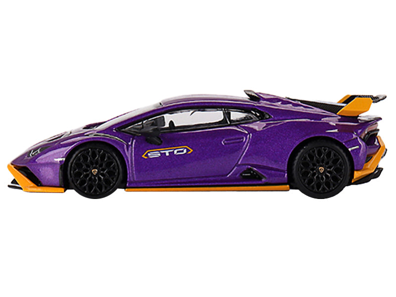 Lamborghini Huracan STO Viola Pasifae Purple Metallic Limited Edition 1/64 Diecast Model Car by Mini GT