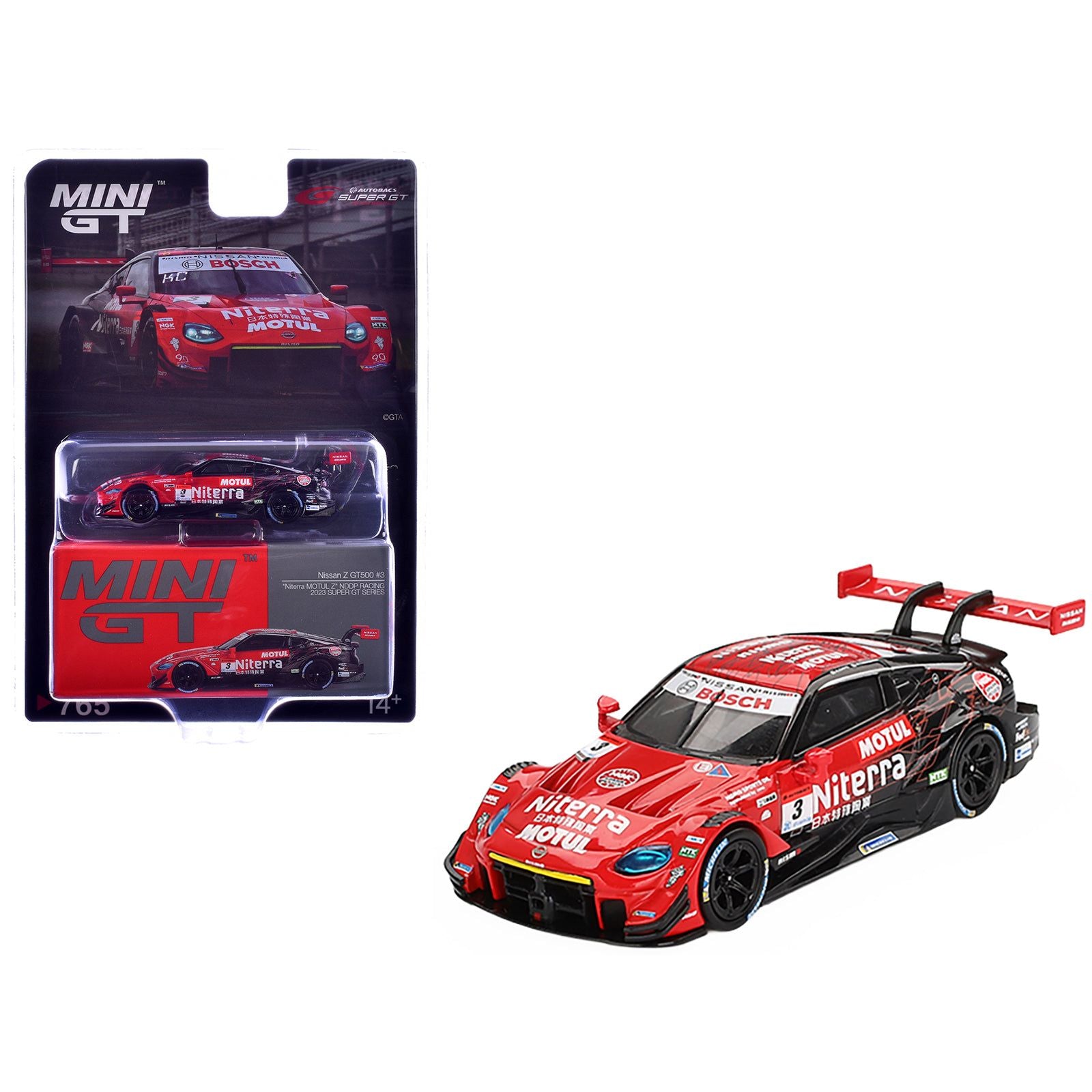 Nissan Z GT500 #3 Katsumasa Chiyo - Mitsunori Takaboshi "Niterra MOTUL Z - NDDP Racing" "Super GT Series" (2023) Limited Edition 1/64 Diecast Model Car by Mini GT
