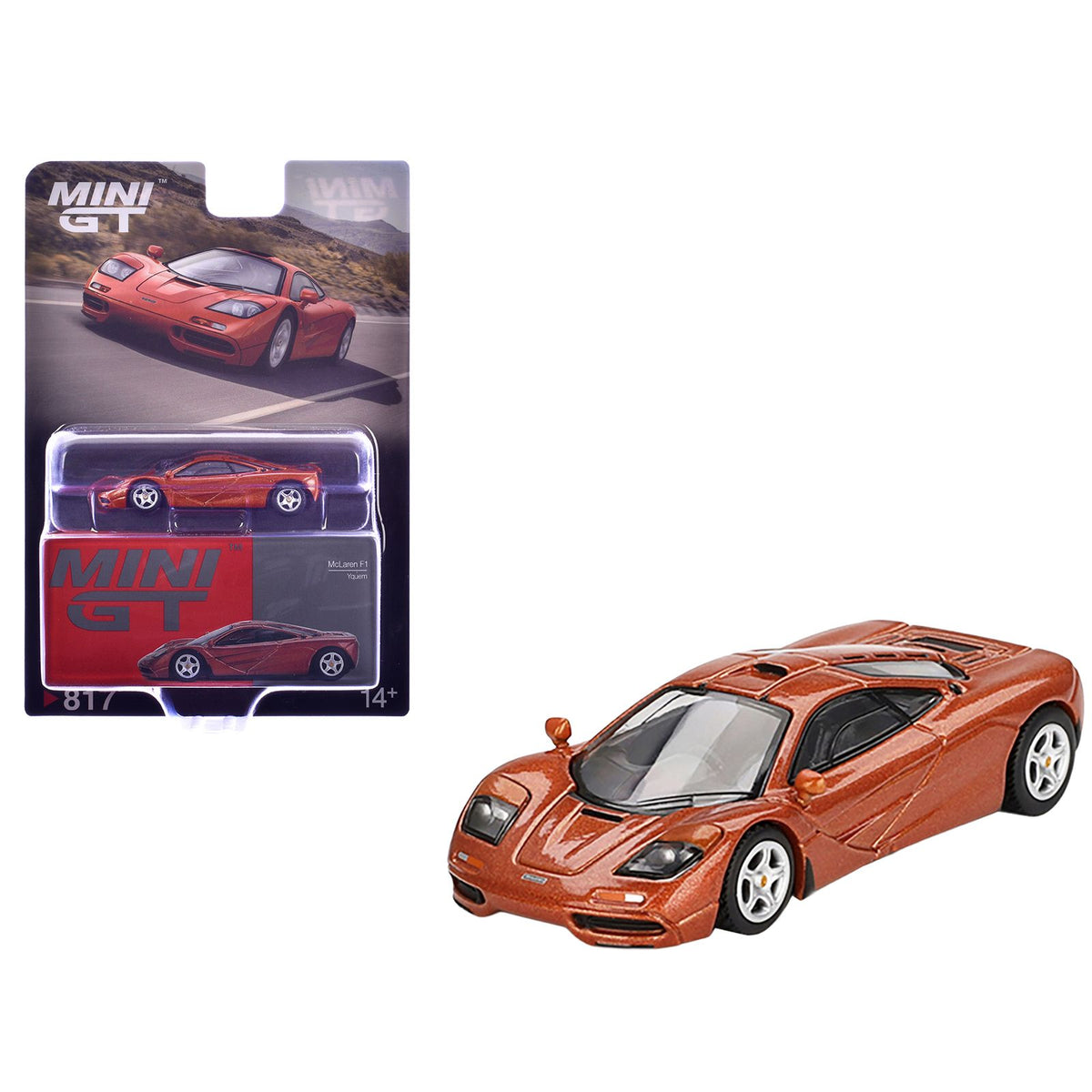 McLaren F1 Yquem Orange Metallic Limited Edition 1/64 Diecast Model Car by Mini GT