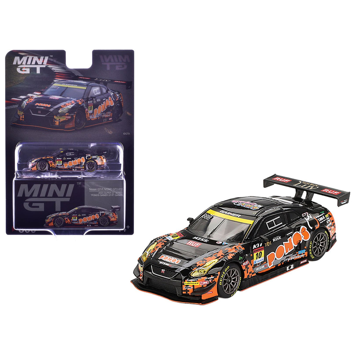 Nissan GT-R NISMO GT3 #10 Hironobu Yasuda - Riki Okusa "PONOS GAINER" "Super GT Series" (2023) Limited Edition 1/64 Diecast Model Car by Mini GT