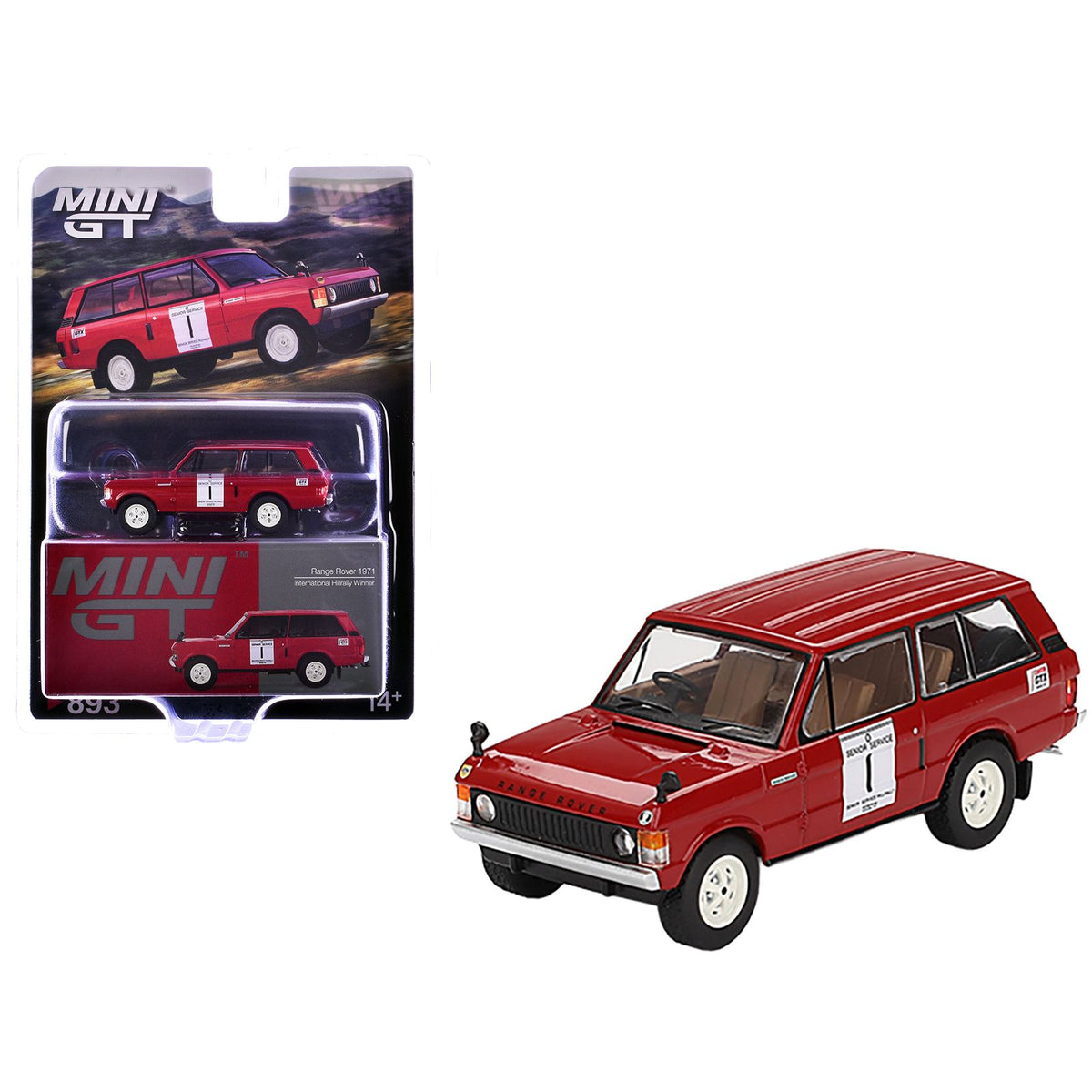 Range Rover RHD (Right Hand Drive) #1 Roger Crathorne Winner "International Hill Rally" (1971) Limited Edition 1/64 Diecast Model Car by Mini GT